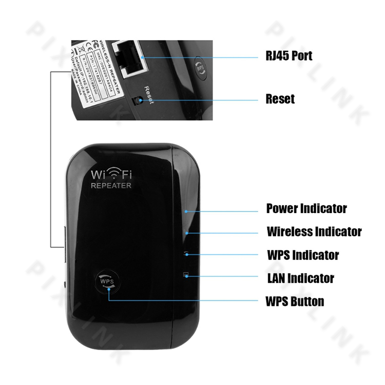 300Mbps Wireless Wifi Extender Repeater 1 LAN Port Mini Router With CE FCC RoHS certification